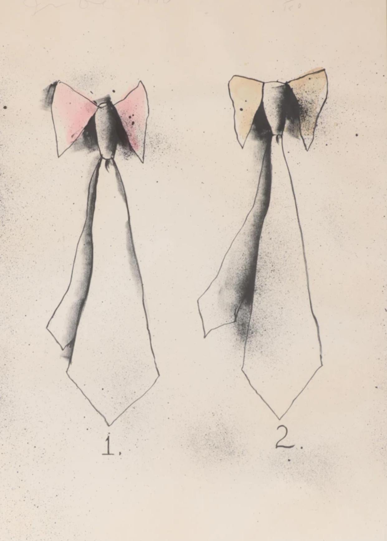 Jim Dine (Amerikaner, geb. 1935) Handkolorierte Lithographie „Tische, 1976 im Zustand „Gut“ im Angebot in Chicago, IL