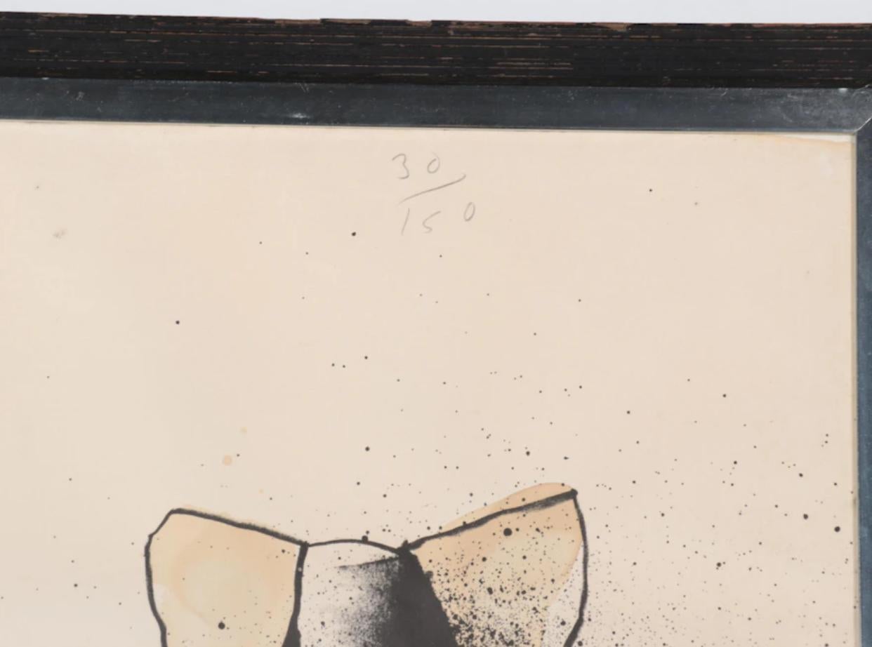 Jim Dine (Amerikaner, geb. 1935) Handkolorierte Lithographie „Tische, 1976 (Glas) im Angebot