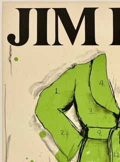 JIM DINE - GREEN ROBE - PETERSBURG PRESS Original Vintage Pop Art Poster Signed