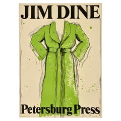 JIM DINE - GREEN ROBE - PETERSBURG PRESS Original Vintage Pop Art Poster Signed