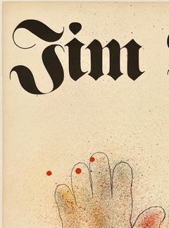 JIM DINE - HANDS Original Vintage Pop Art Gallery Exhibition Poster Hand Signed