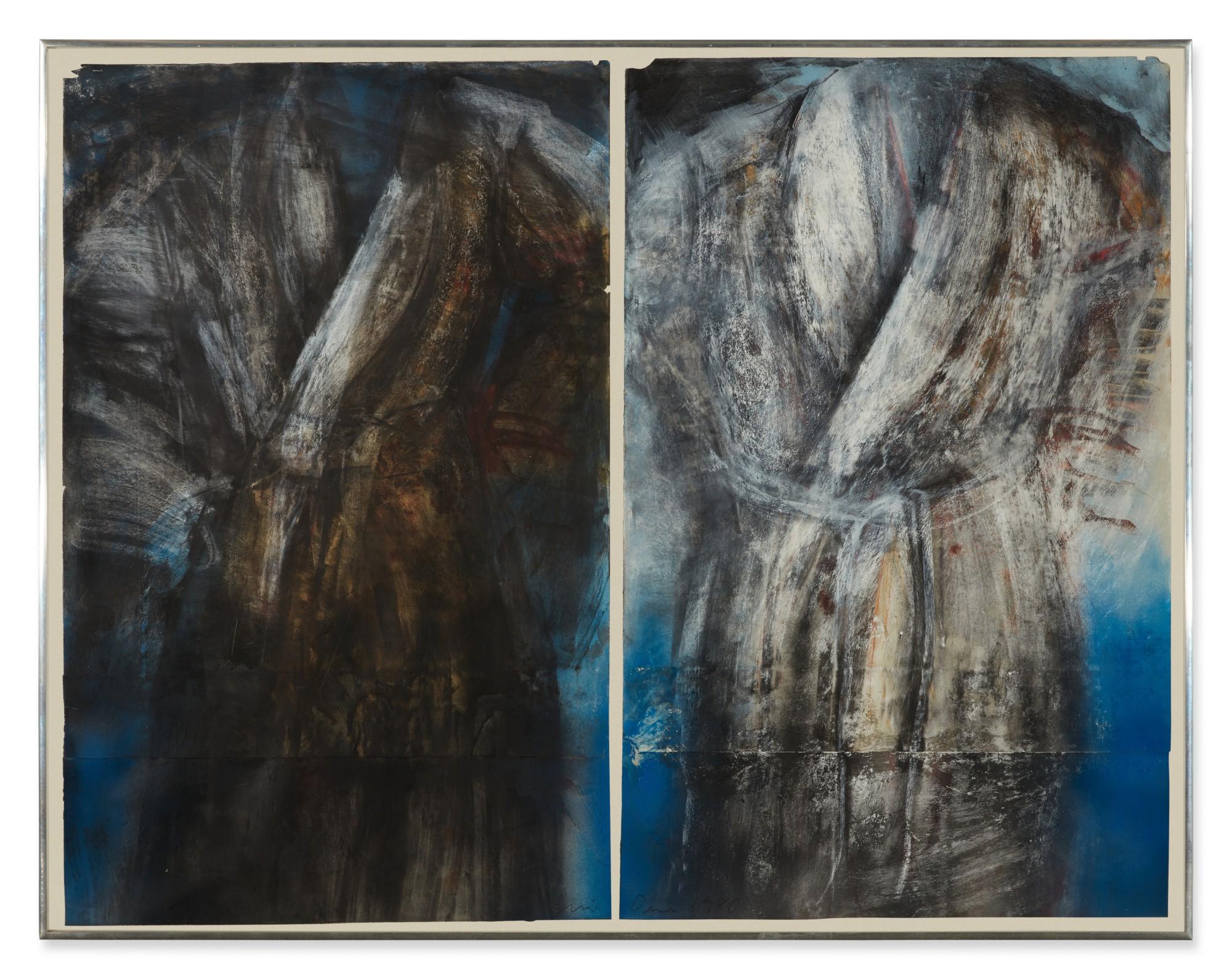 Large, iconic robe painting by legendary American artist Jim Dine. 

“What motivated you to begin the series of Bathrobes pictures?