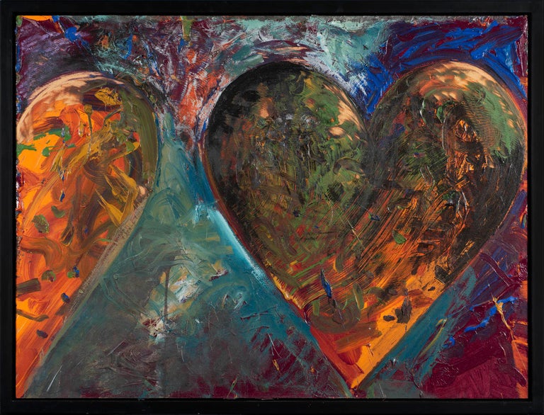 A smaller fortress - Jim Dine, hearts, contemporary, painting, american, pop art For Sale 1