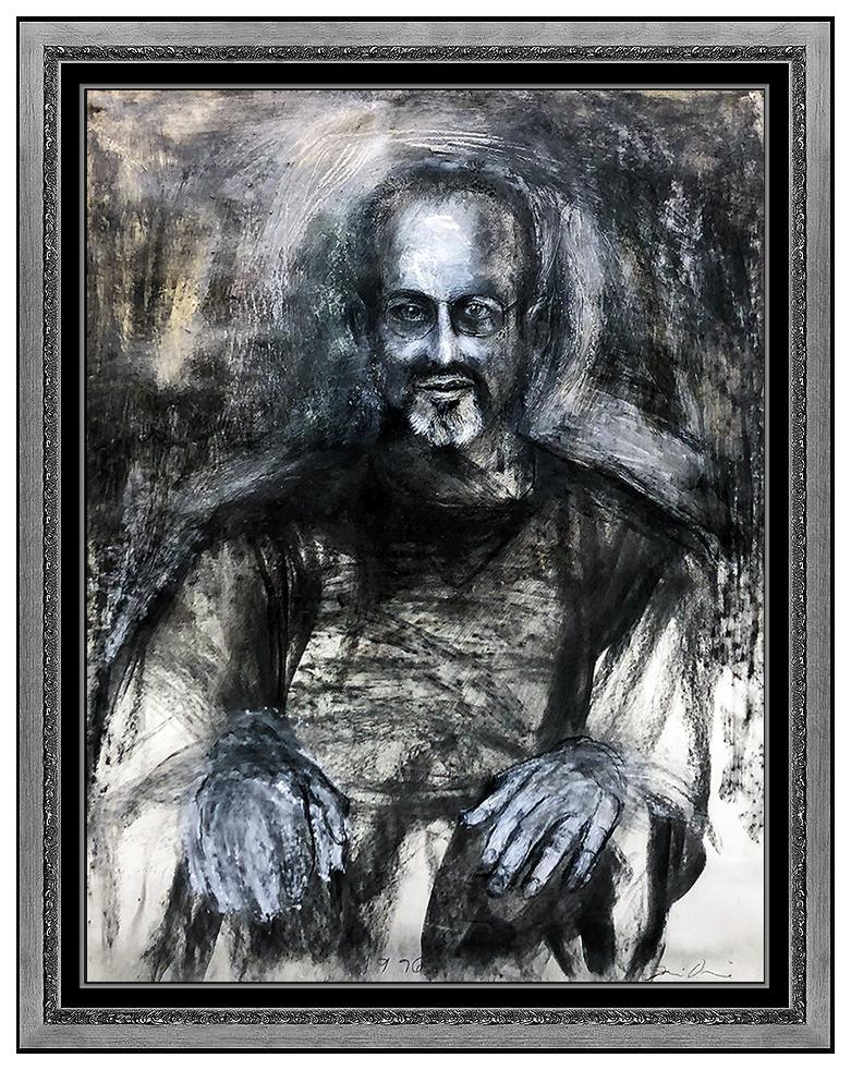 Jim Dine Authentic and Large Original Watercolor Painting, Professionally Custom Framed and listed with the Submit Best Offer option 

Accepting Offers Now: The item up for sale is a spectacular and bold Charcoal, Pastel and Watercolor Painting on