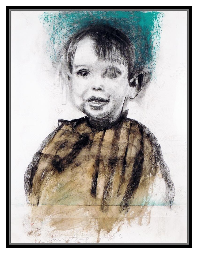 Jim Dine Authentic and Large Original Watercolor Painting, Professionally Custom Framed and listed with the Submit Best Offer option 

Accepting Offers Now: The item up for sale is a spectacular and bold Charcoal, Pastel and Watercolor Painting by
