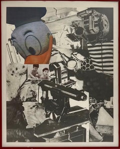 1966 Photo Screenprint Collage Donald Duck Tool Box Jim Dine Pop Art Print