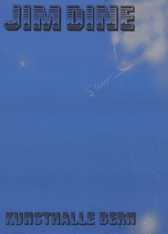 1971 After Jim Dine 'Saw' Pop Art Blue Lithographie signée à la main