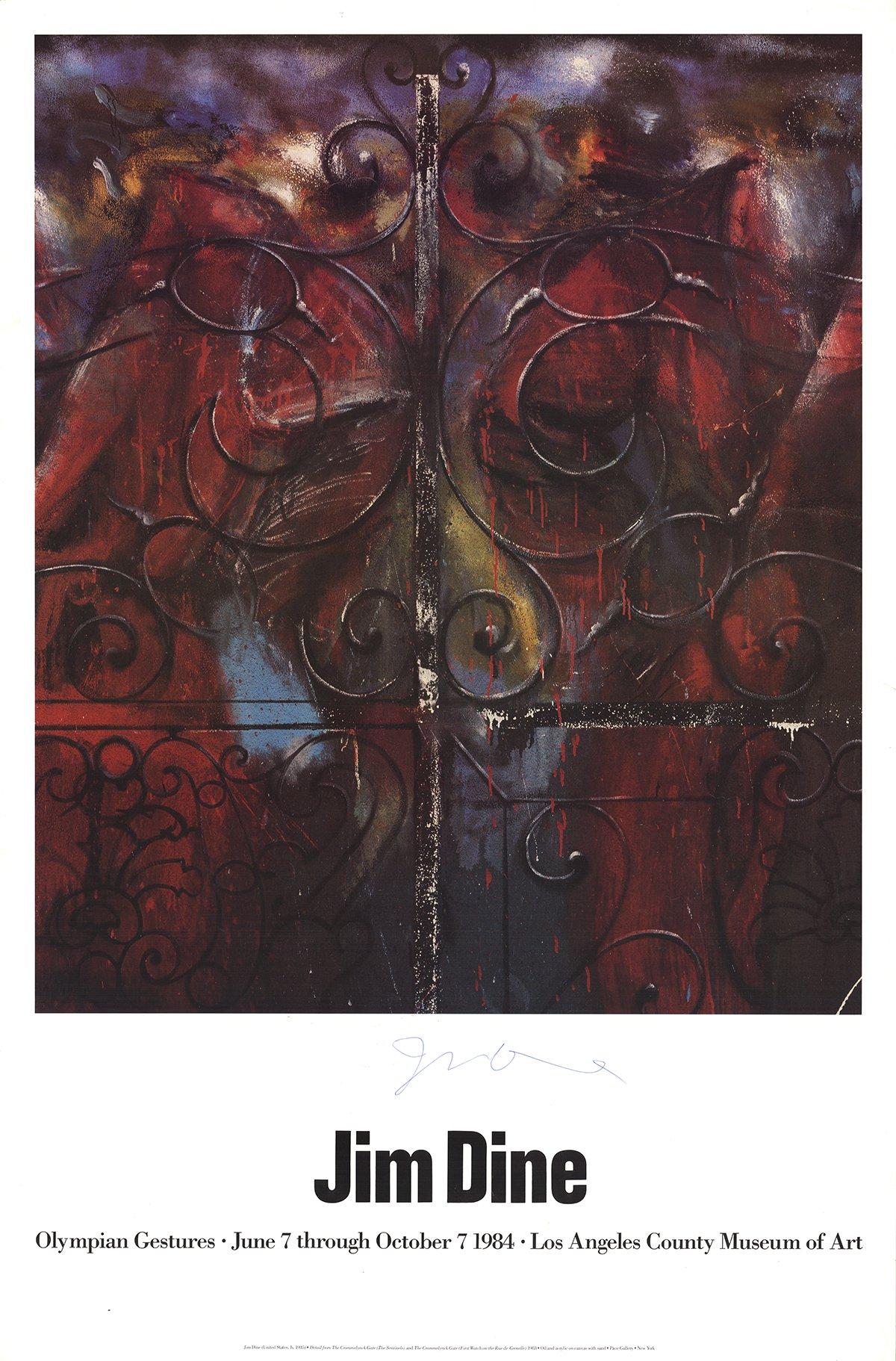 1983 Jim Dine 'Detail from the Crommelynck Gate (The Sentinels)' HAND SIGNED
