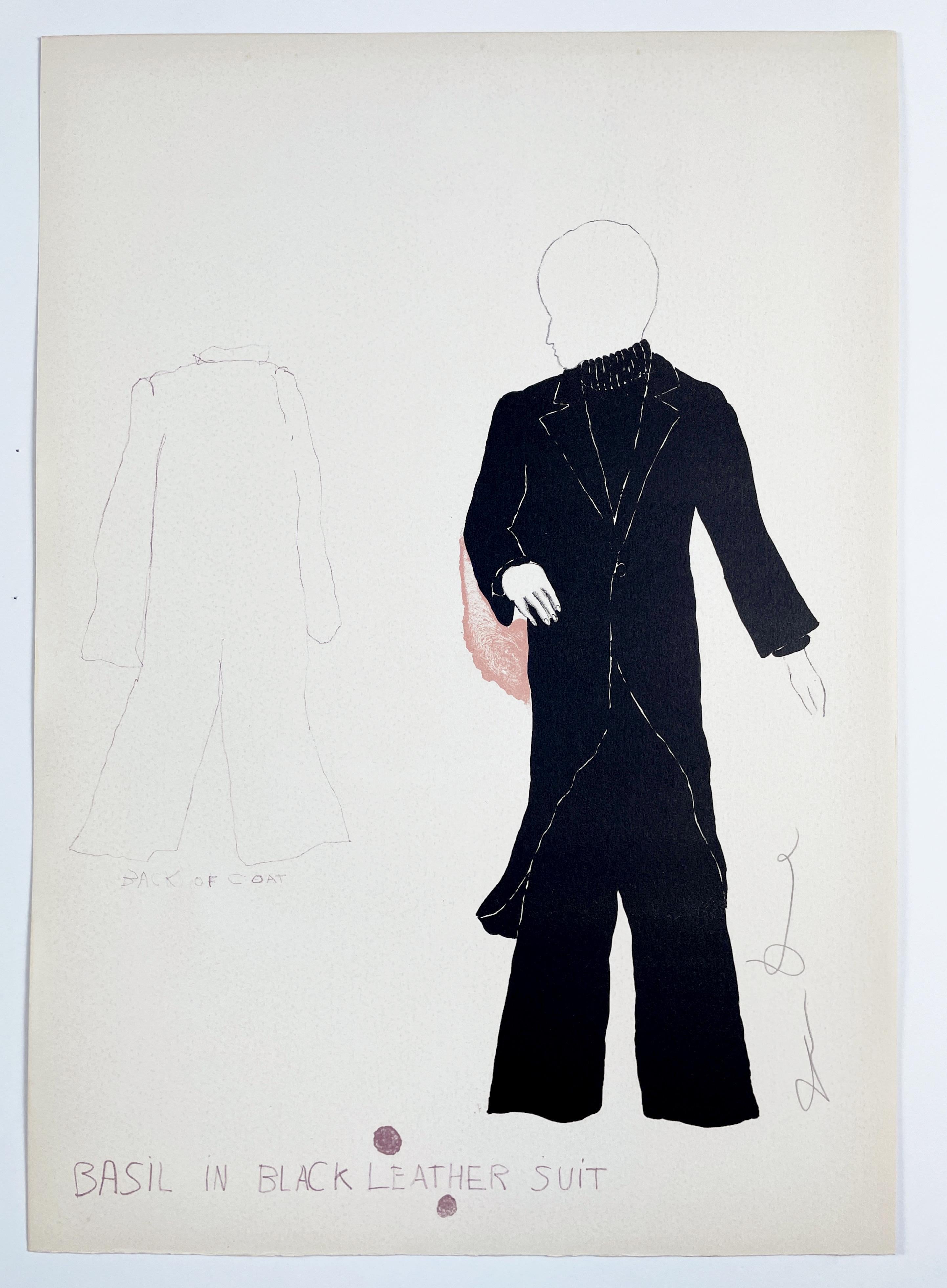 Basile in abito di pelle nera di Jim Dine da Il ritratto di Dorian Gray moda in vendita 1