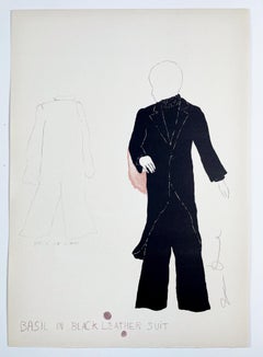 Basil in Black Leather Suit from "The Picture of Dorian Gray"
