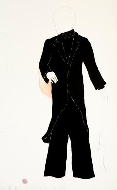 Basil in Black Leather Suit from "The Picture of Dorian Gray"