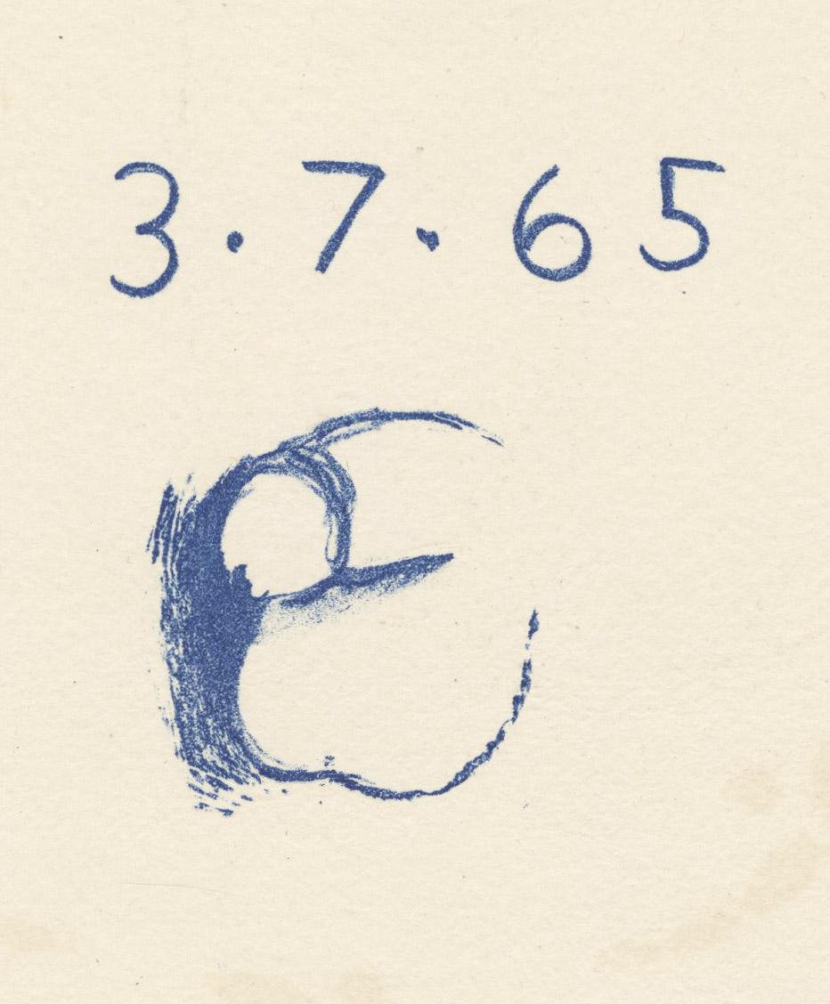Geburtstag 3-7-65 – Print von Jim Dine