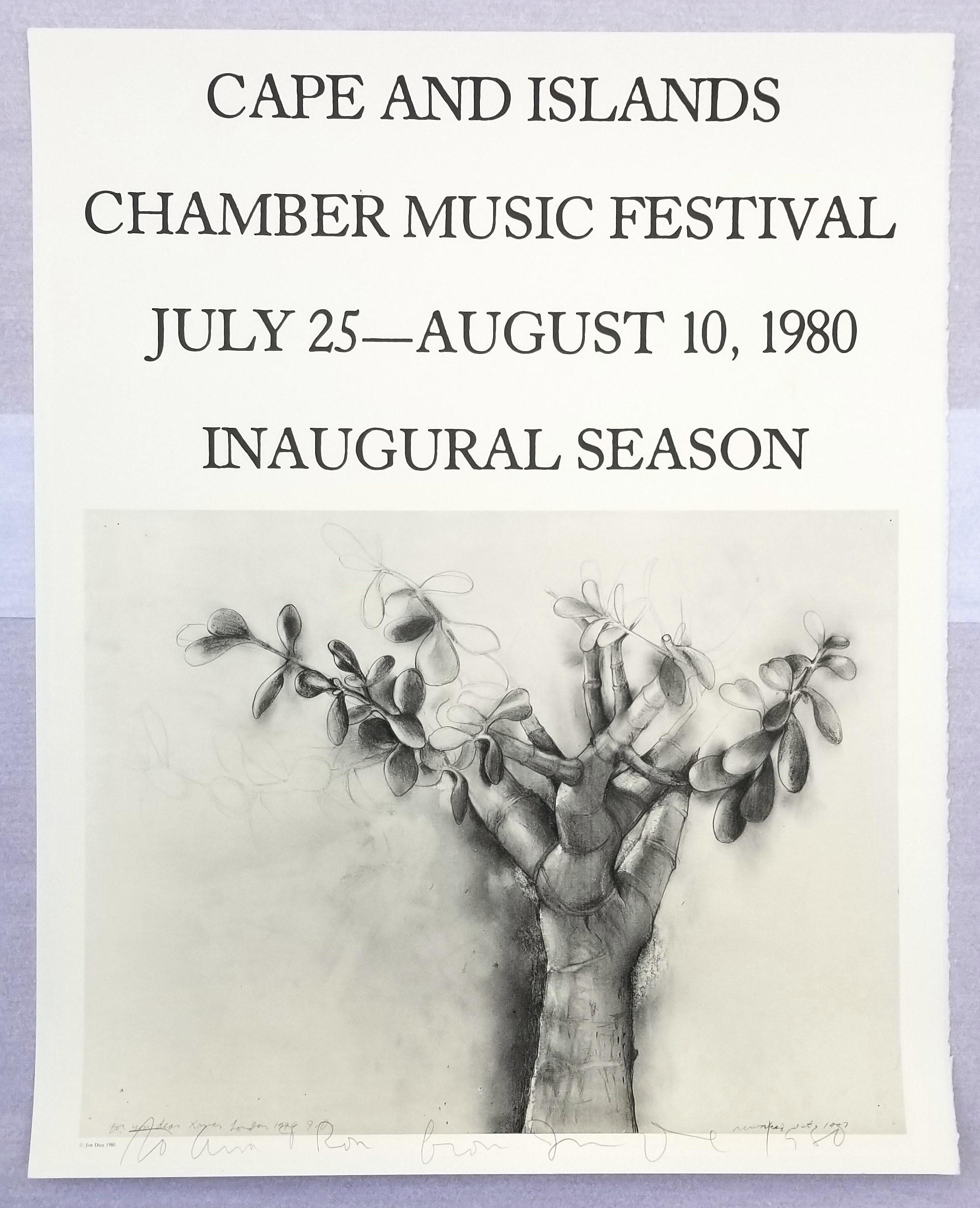 Festival de Música de Cámara del Cabo y las Islas (Bodegón de plantas de jade) Póster (Firmado) - Print de Jim Dine