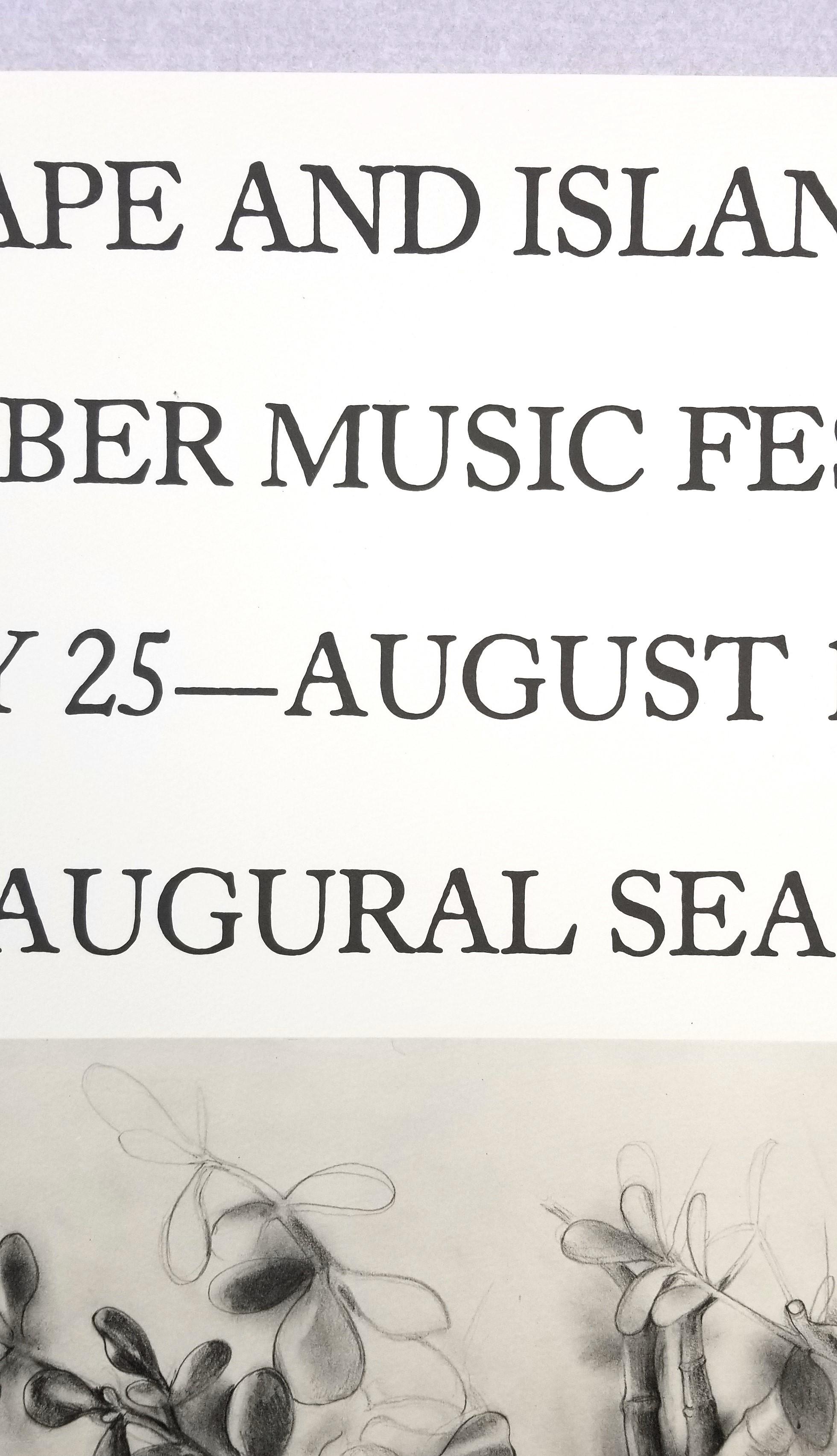 Festival de Música de Cámara del Cabo y las Islas (Bodegón de plantas de jade) Póster (Firmado) en venta 2