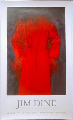 "Cardinal" Limited Ed Jim Dine at Albright Knox Large Red Robe Pop Art print