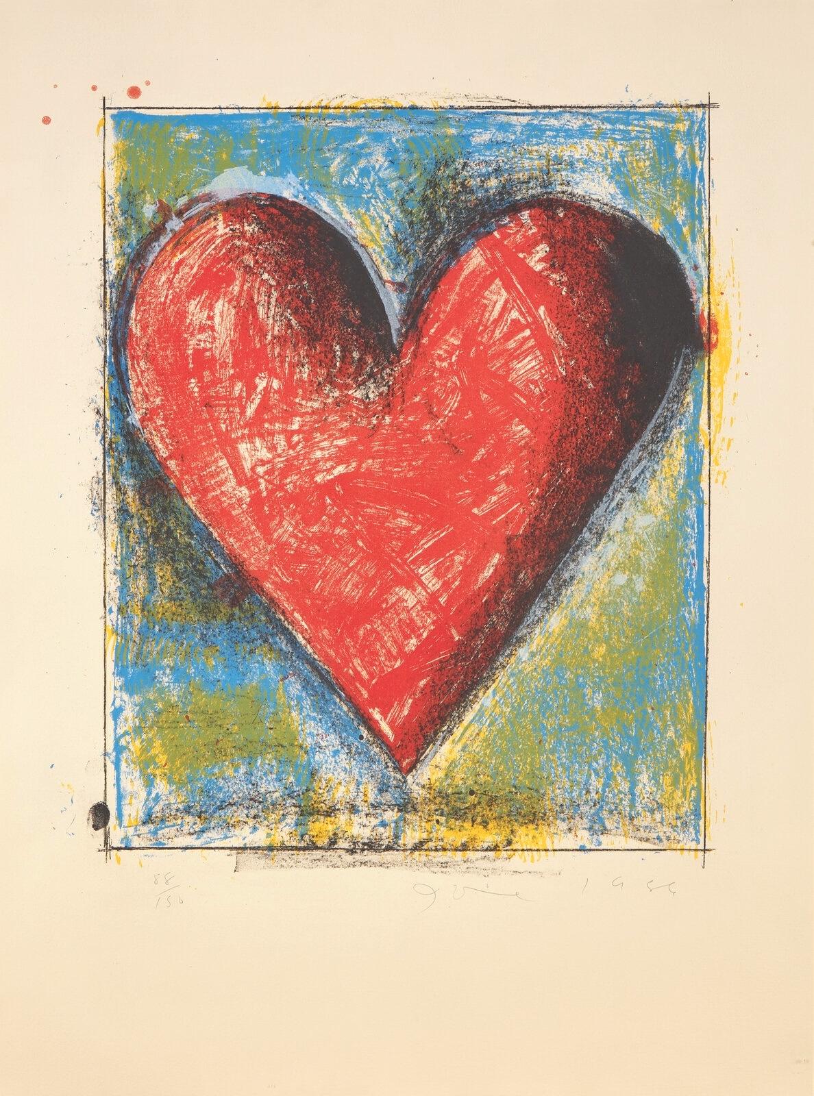 Figurative Print Jim Dine - Le cœur du Carnegie Hall