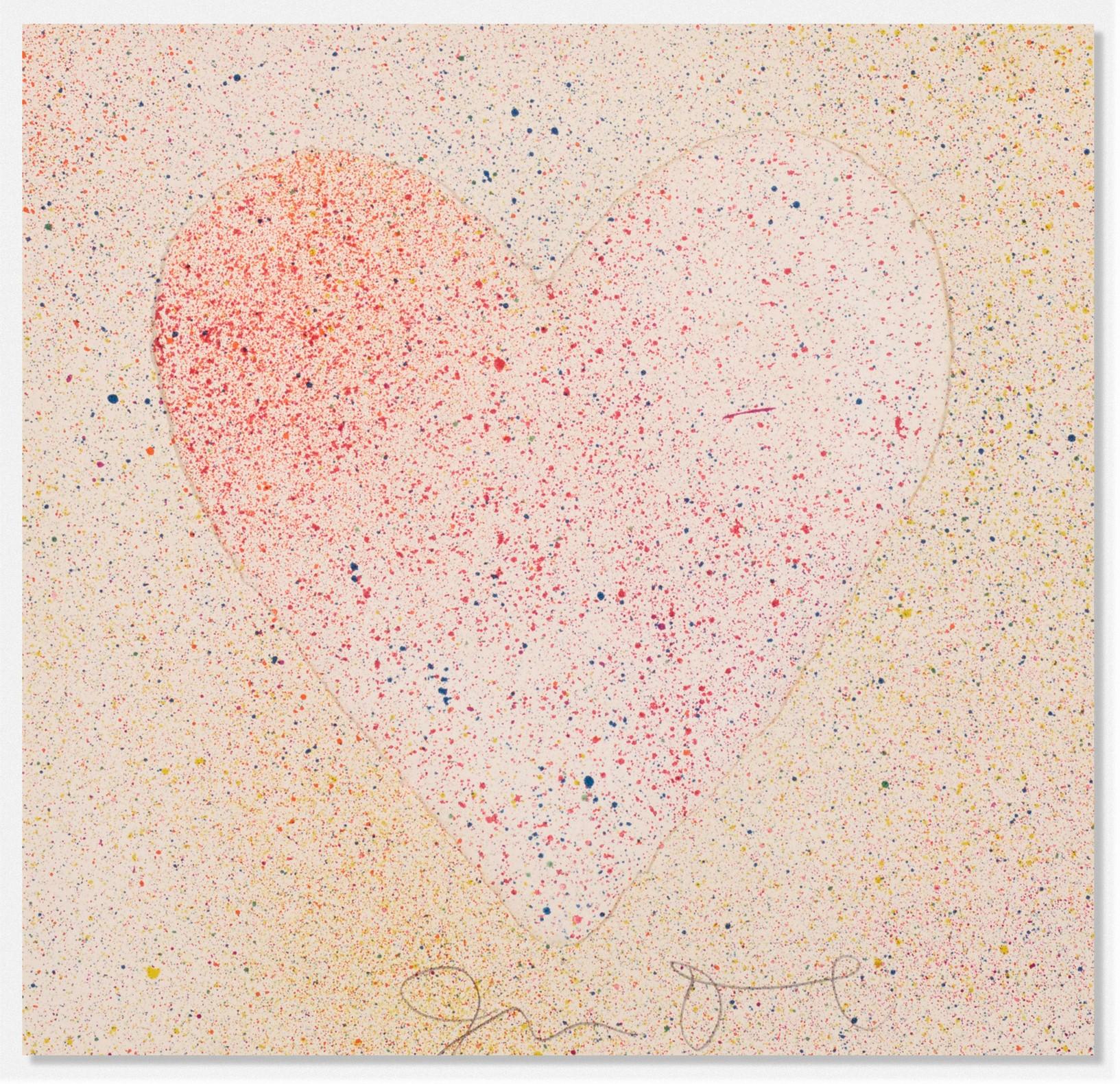 Jim Dine Figurative Print - Confetti Heart