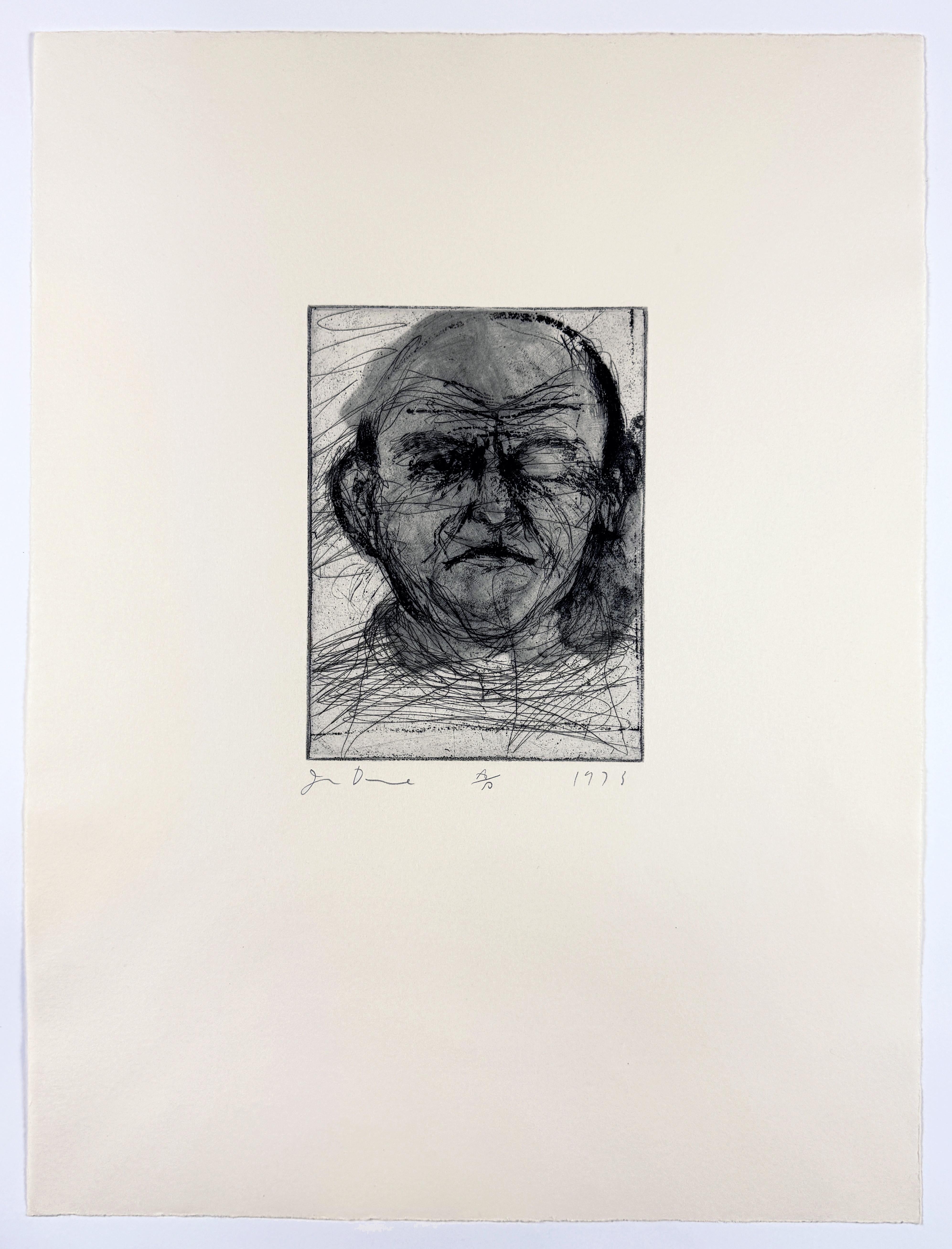 Dartmouth Portraits Jim Dine portfolio of nine self portrait etchings aquatint For Sale 10