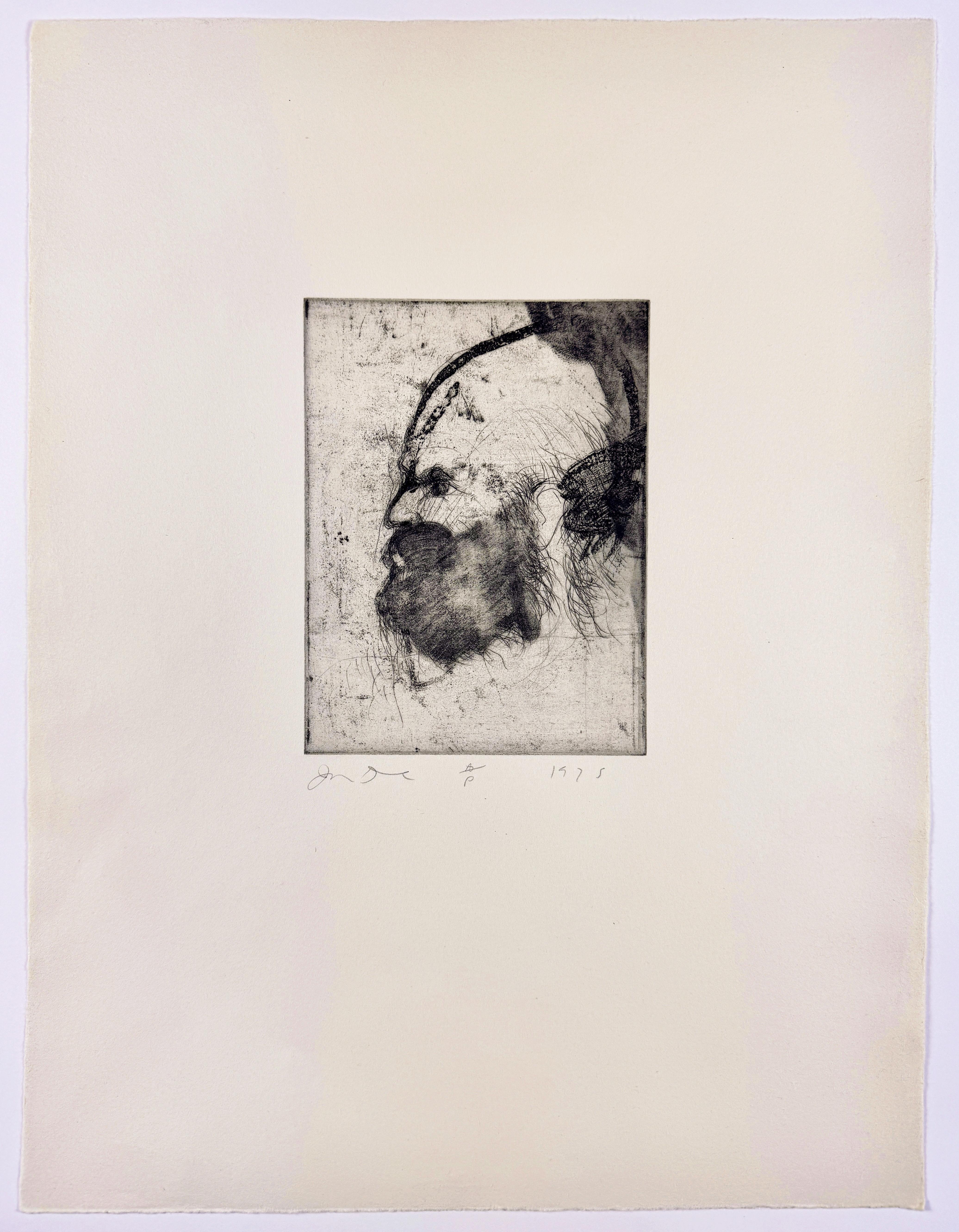 Dartmouth Portraits Jim Dine portfolio of nine self portrait etchings aquatint For Sale 3