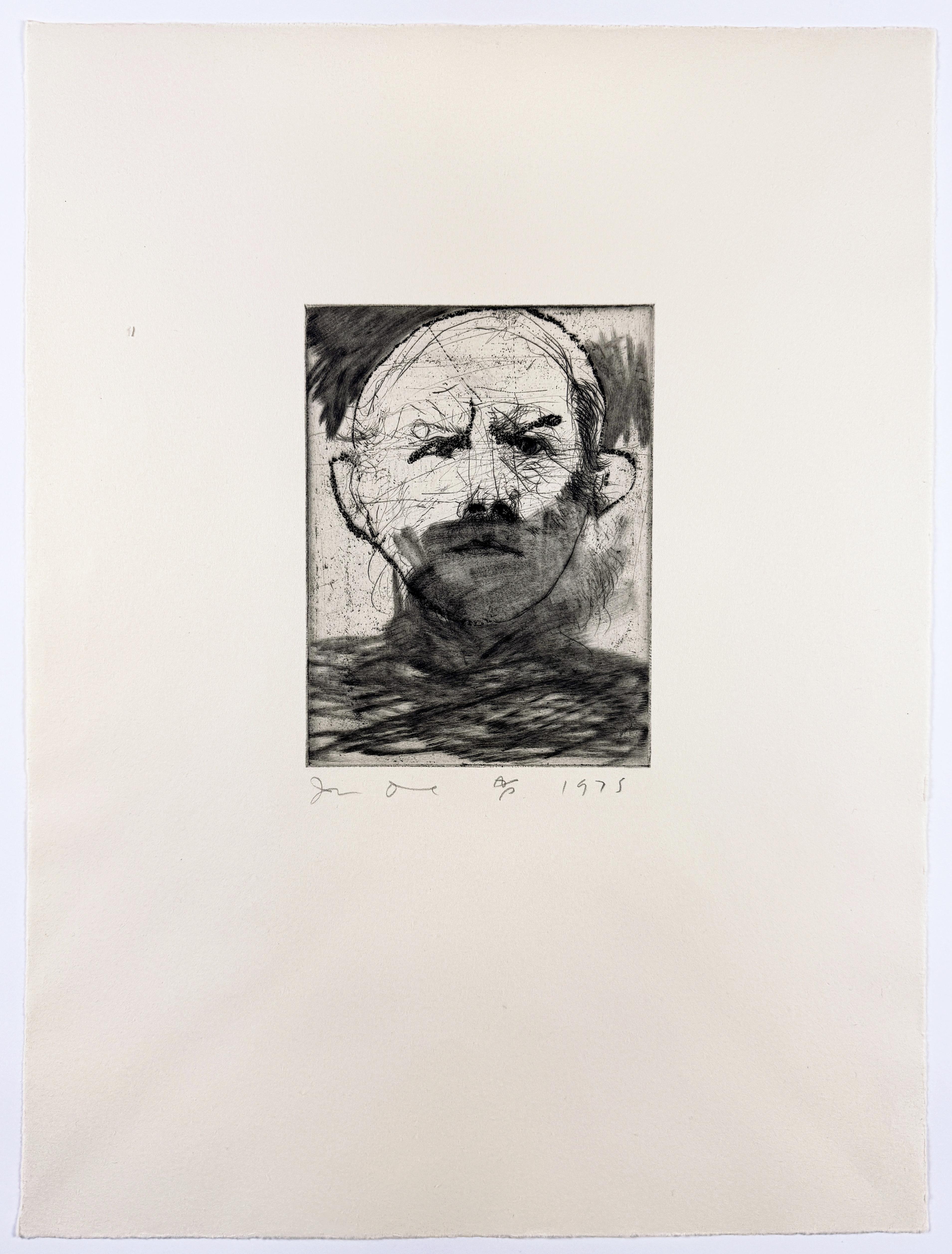 Dartmouth Portraits Jim Dine portfolio of nine self portrait etchings aquatint For Sale 4