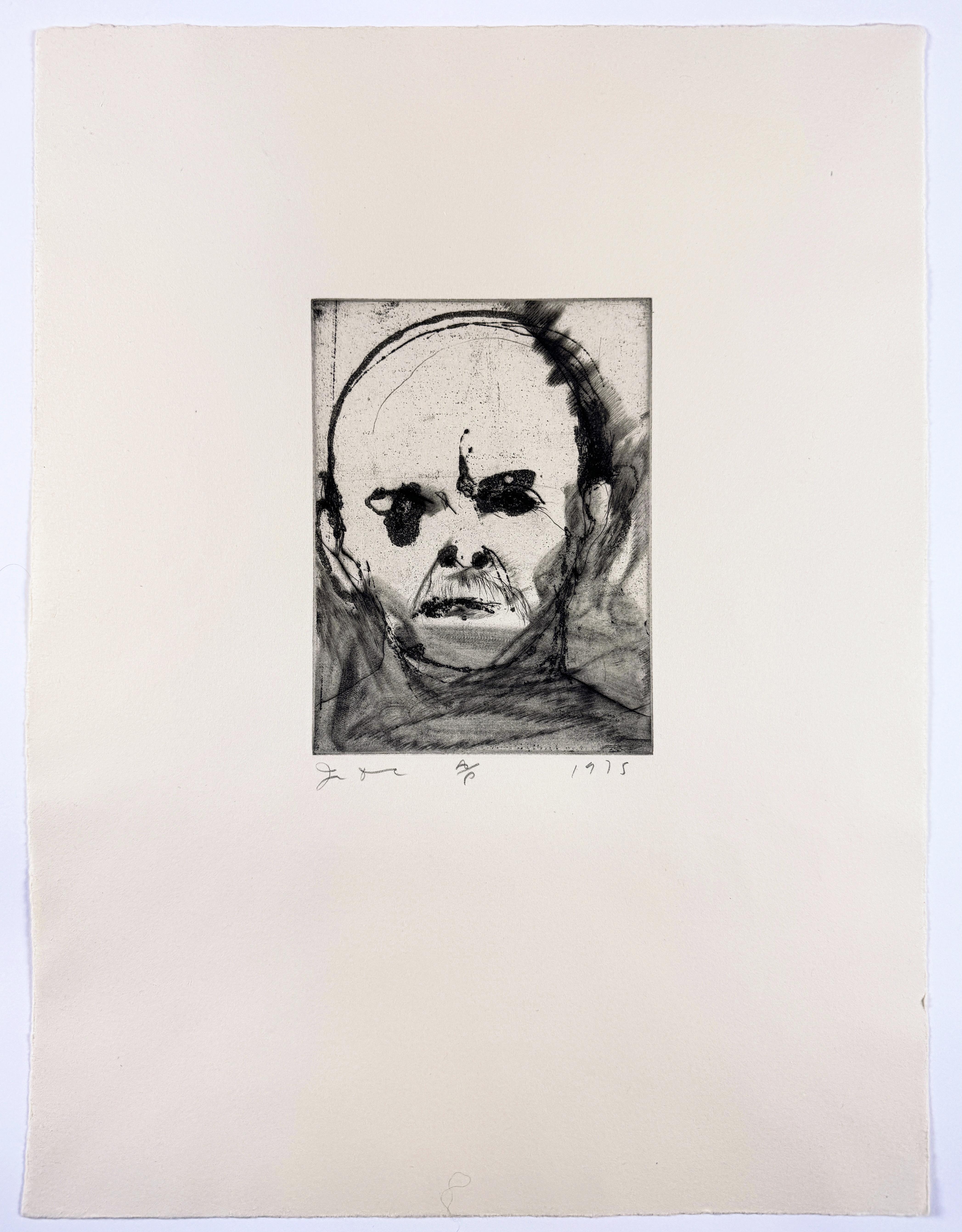 Dartmouth Portraits Jim Dine portfolio of nine self portrait etchings aquatint For Sale 5