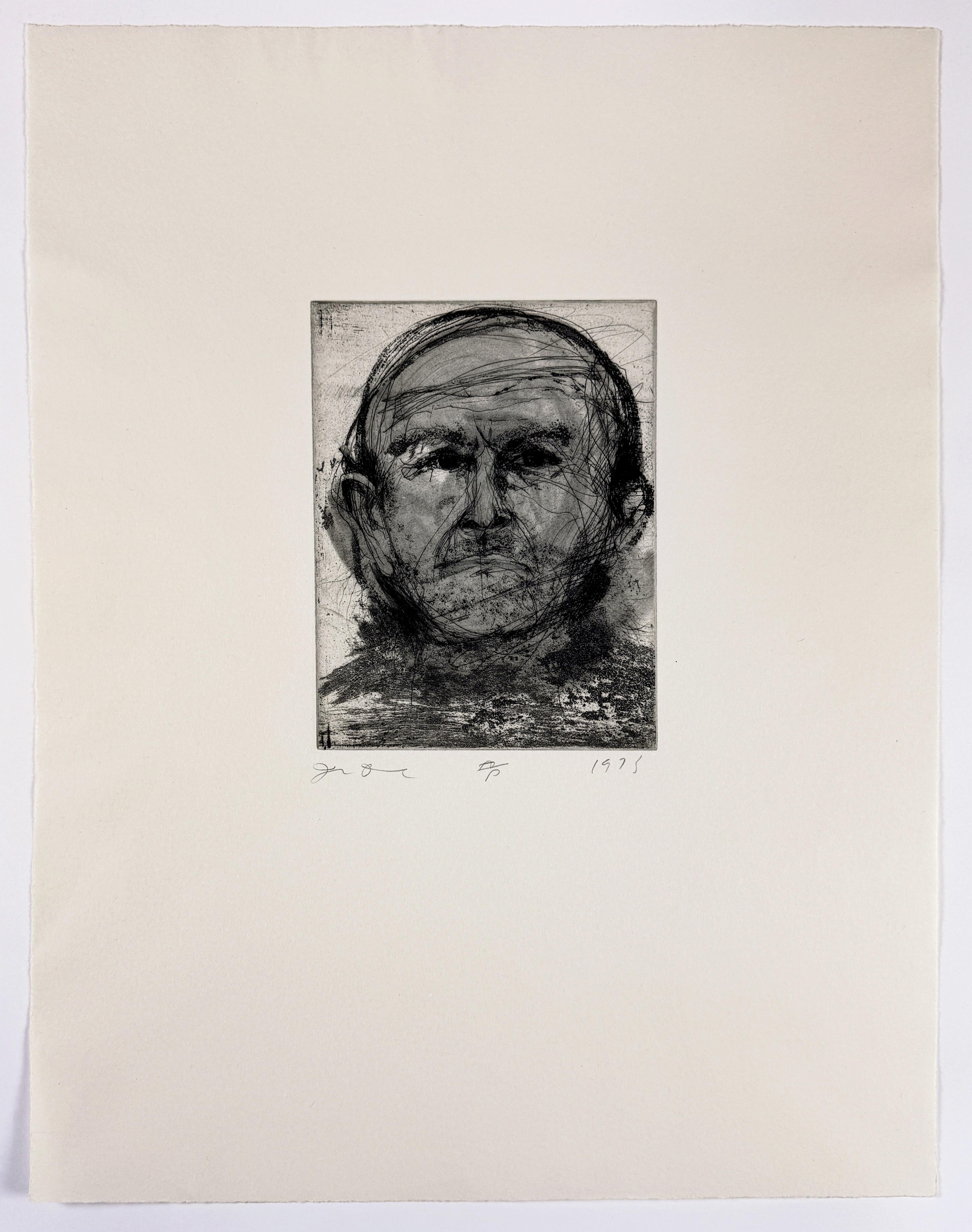 Dartmouth Portraits Jim Dine portfolio of nine self portrait etchings aquatint For Sale 7