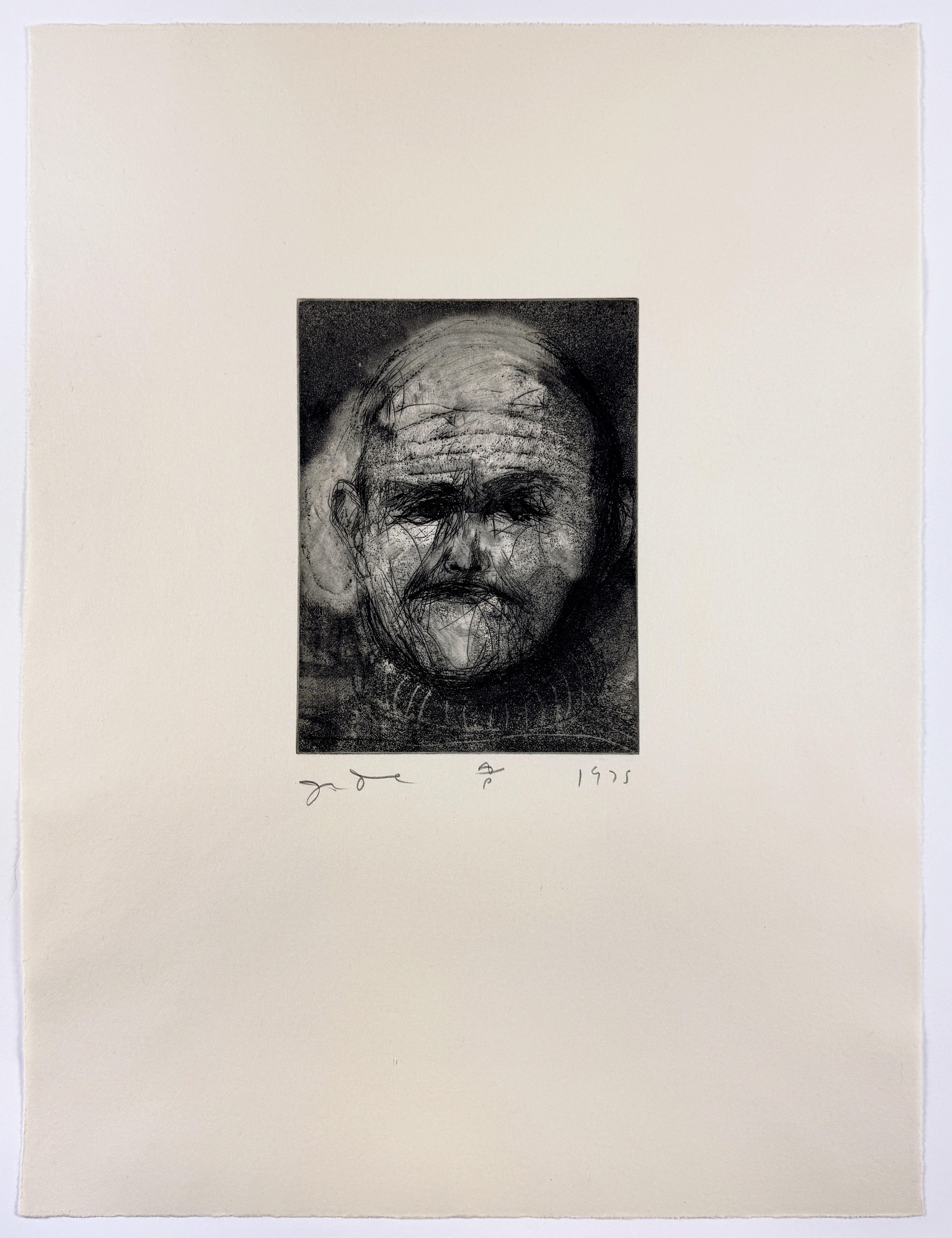 Dartmouth Portraits Jim Dine portfolio of nine self portrait etchings aquatint For Sale 8