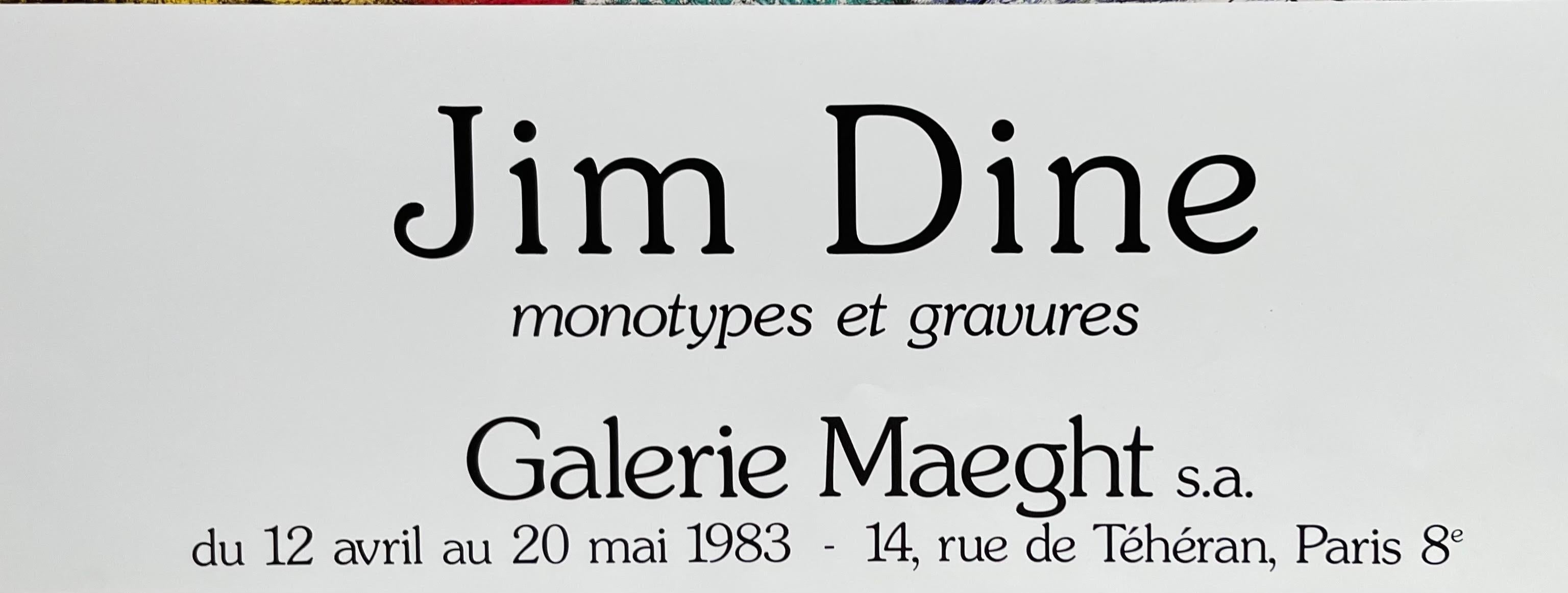 Galerie Maeght mostra astratta di cuori colorati stampa in edizione limitata di 500 esemplari - Print di Jim Dine
