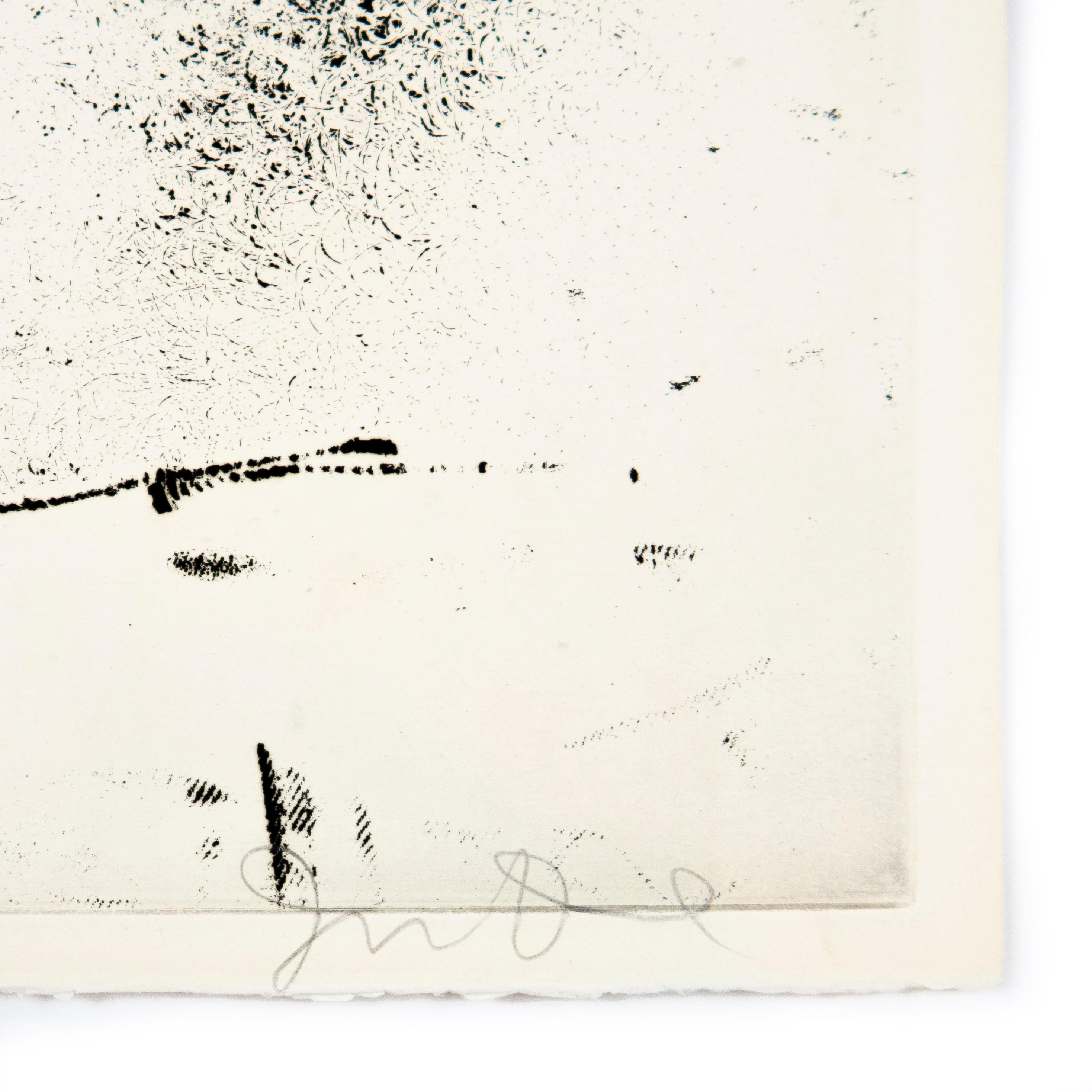 Jim Dine : Le bouffon de Dorian Gray de « The Picture of Dorian Gray » gravure noire en vente 3