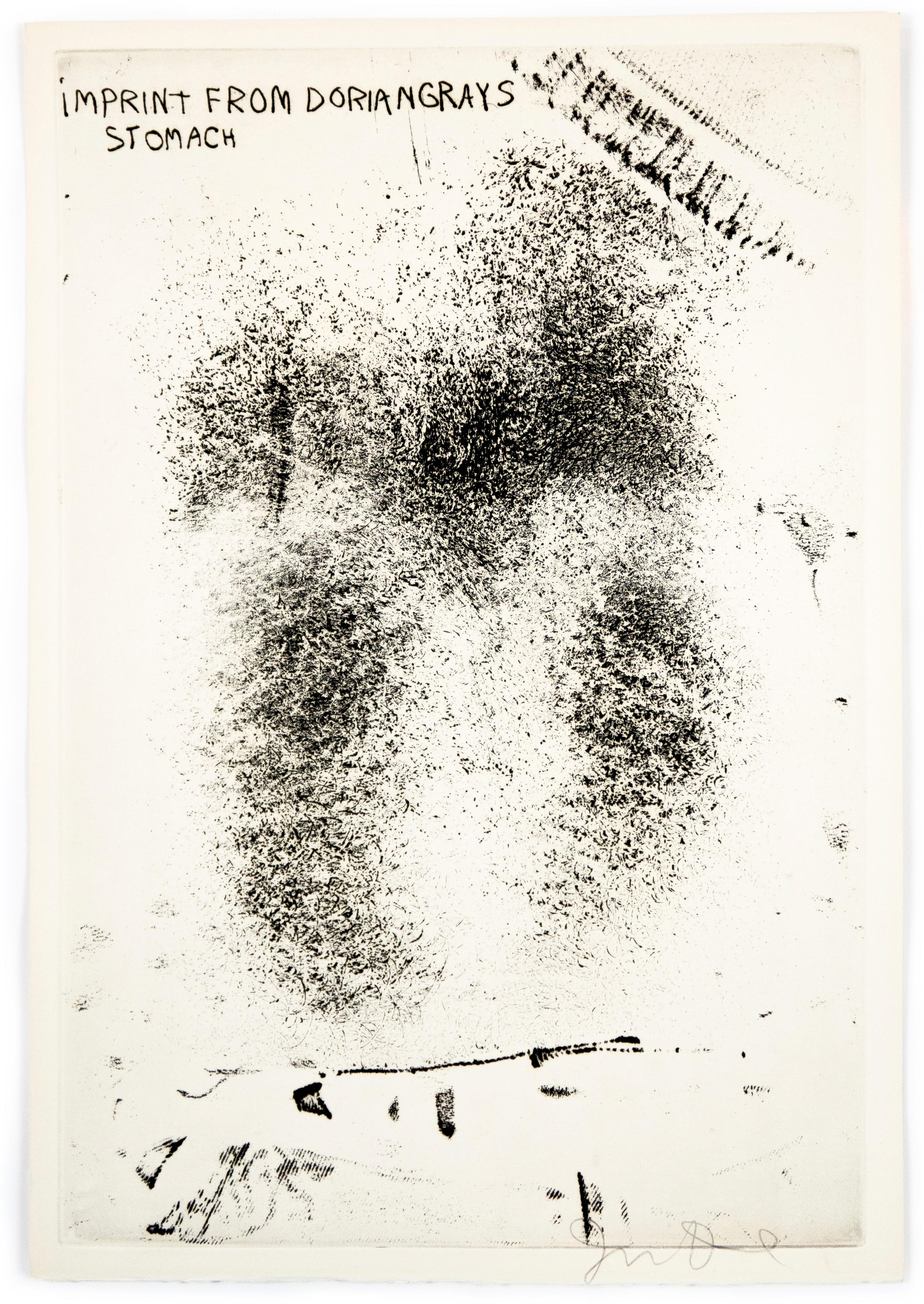 Jim Dine: Dorian Gray's Stomach from "The Picture of Dorian Gray" black etching