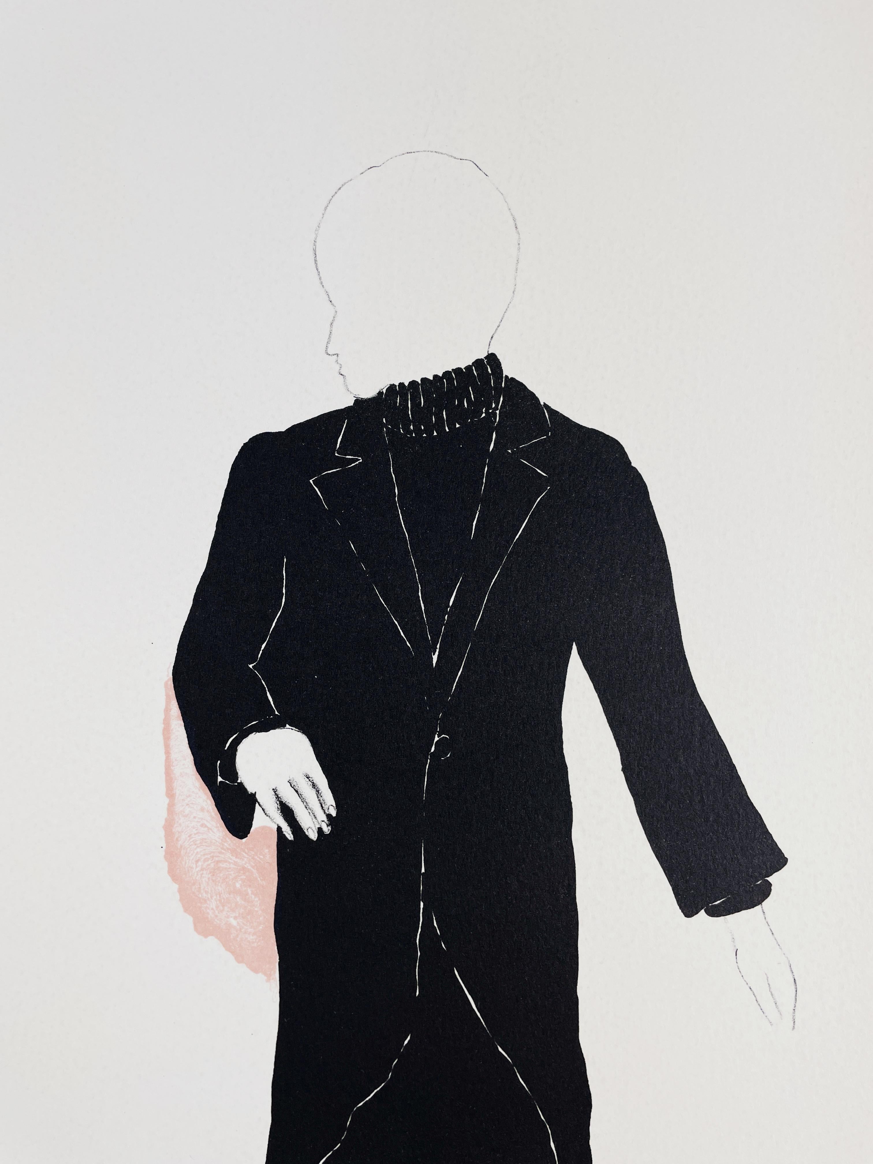 Jim Dine Basil in Black Leather Suit from 