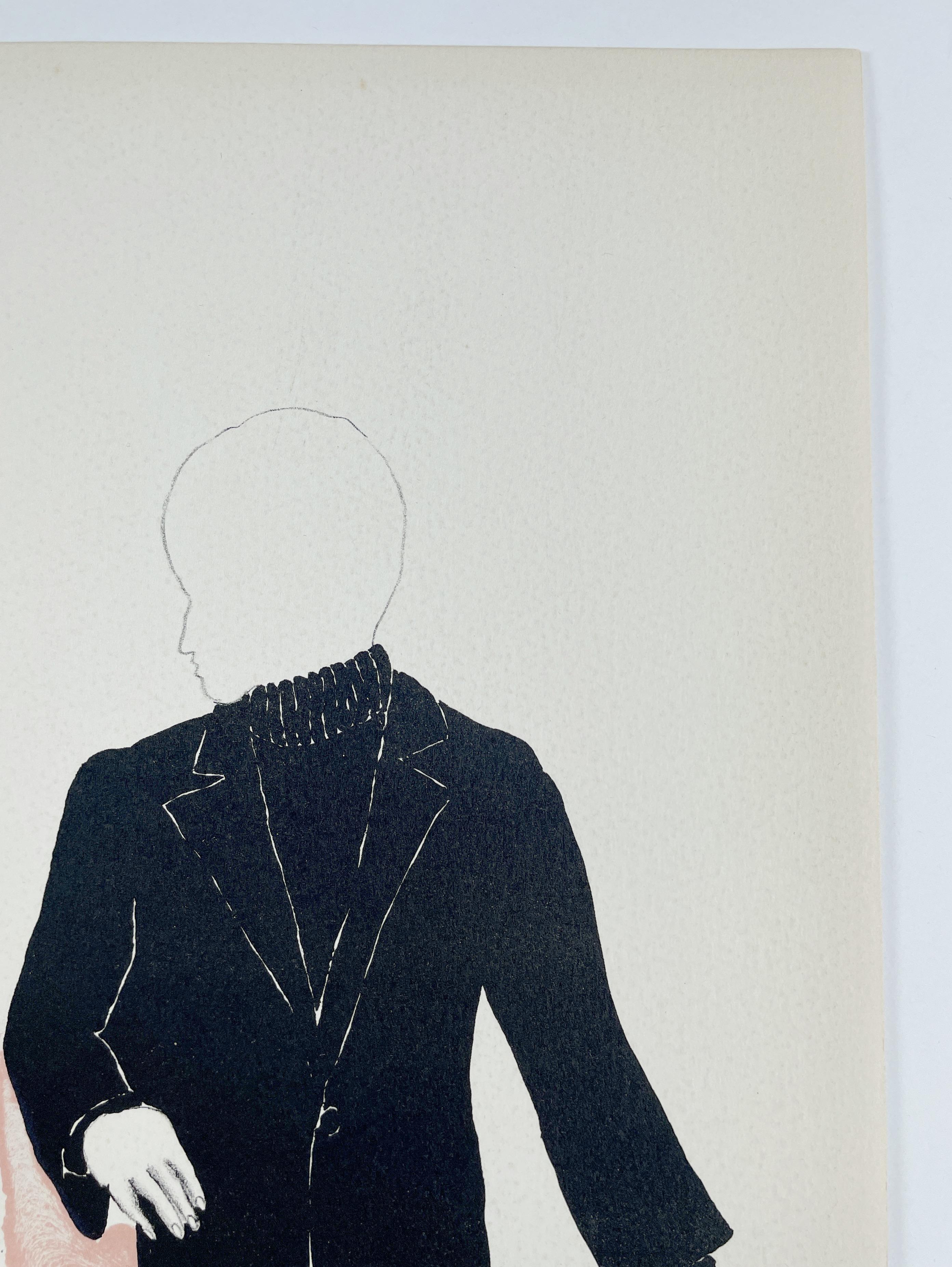 Jim Dine Basil in Black Leather Suit from 