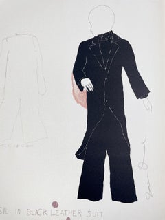 Jim Dine Basil in Black Leather Suit from "The Picture of Dorian Gray" fashion 