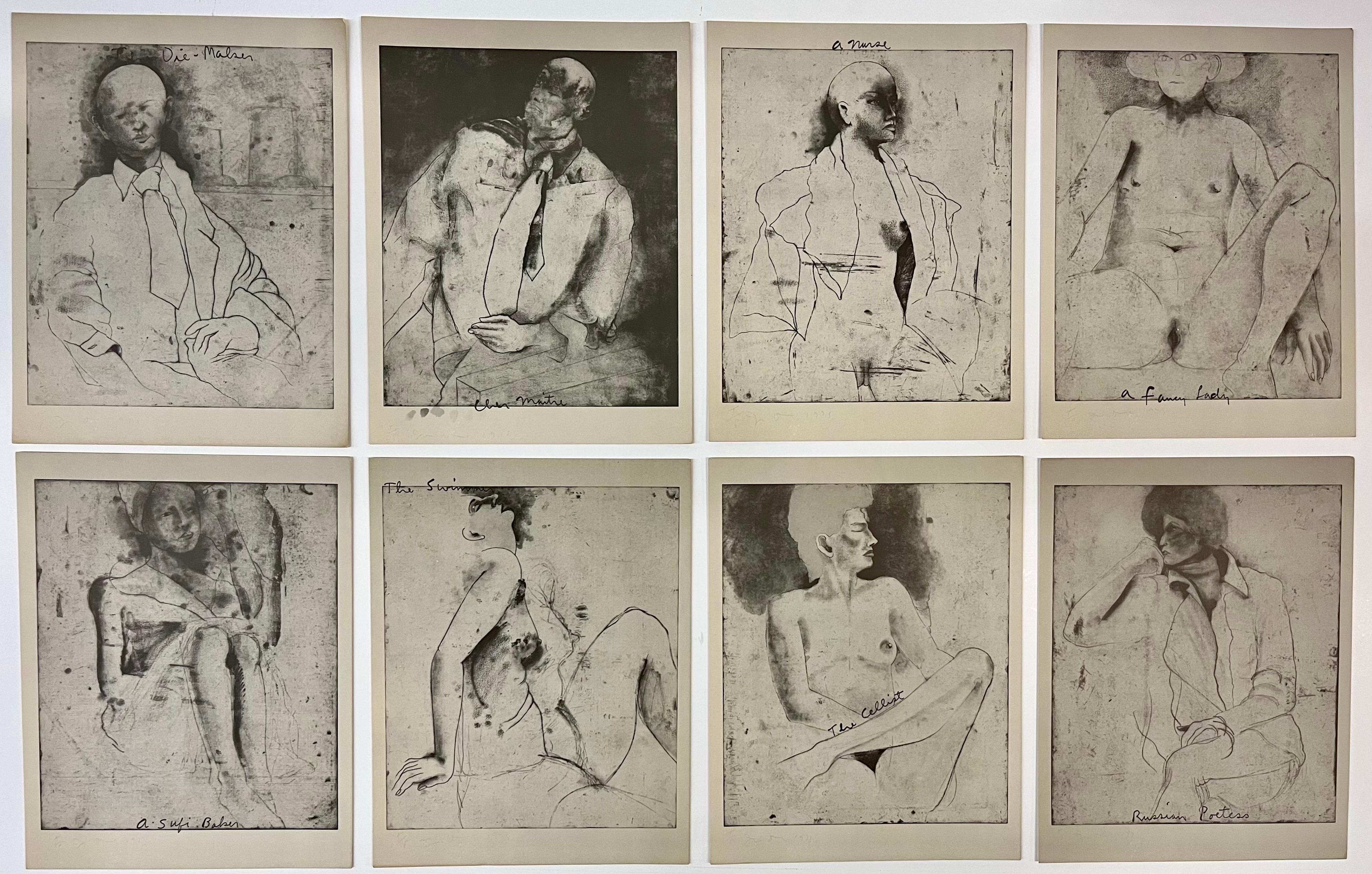 Jim DINE Eight Sheets from an Undefined Novel (sample portfolio) For Sale 5