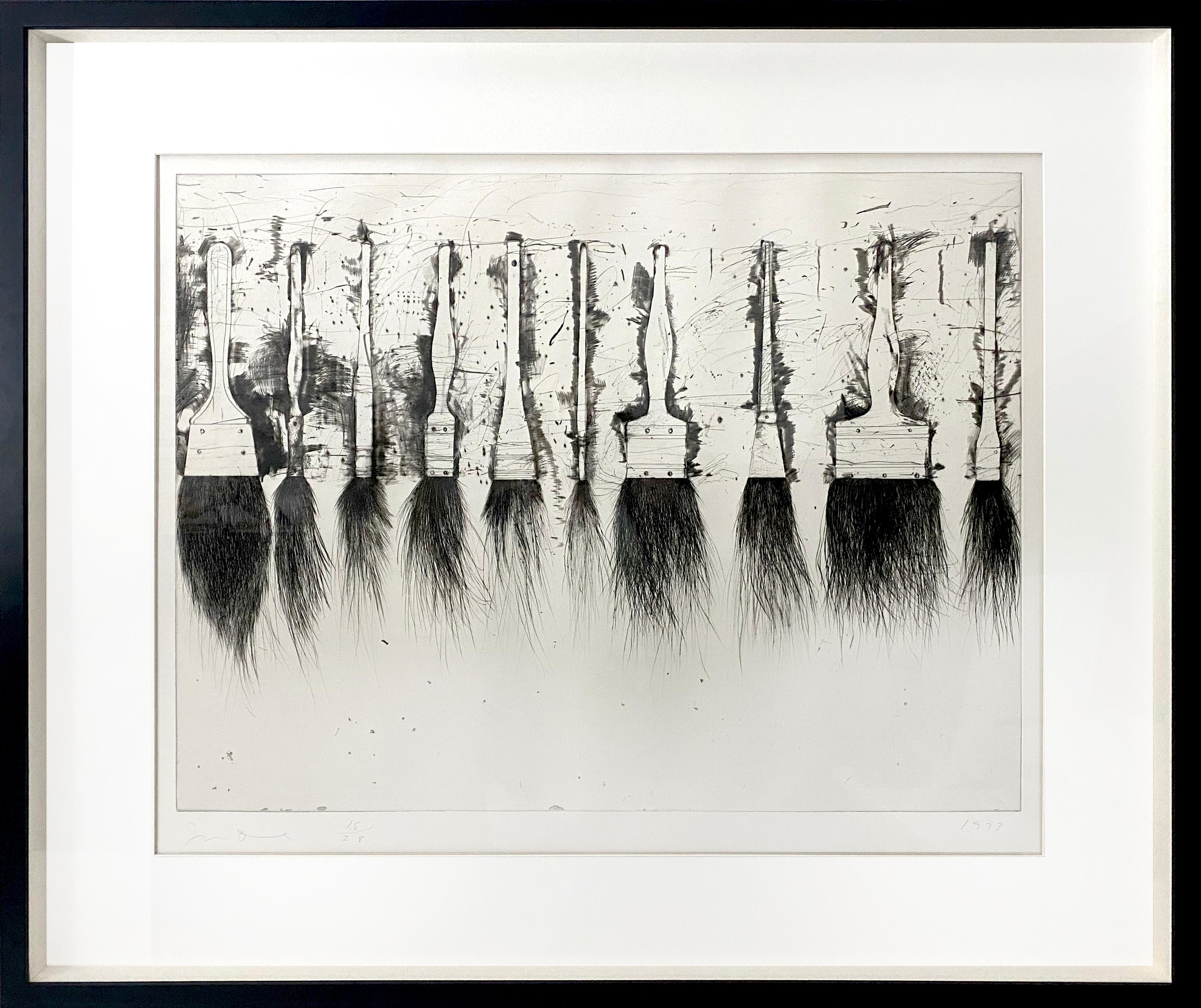 Jim Dine "Cinque pennelli (3° stato)"