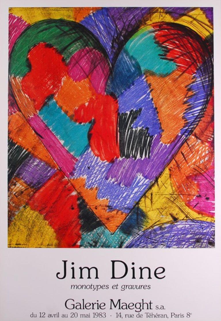 "Heart" di Jim Dine è una litografia offset a colori, creata per una mostra alla Galerie Maeght di Parigi dal 12 aprile al 20 maggio 1983. Quest'opera è un ottimo esempio dell'approccio distintivo di Dine all'arte geometrica astratta, con il suo