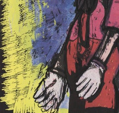 Pinocchio Silkscreen and Woodcut Print, Signed, Pop Art, 2000s