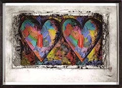 Jim Dine - stampa con colorazione a mano in stick ad olio, firmata, incorniciata, variante unica