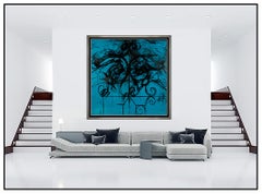 Jim Dine RARE Original Color Lithograph Blue Commelynck Gate Large Signed Art