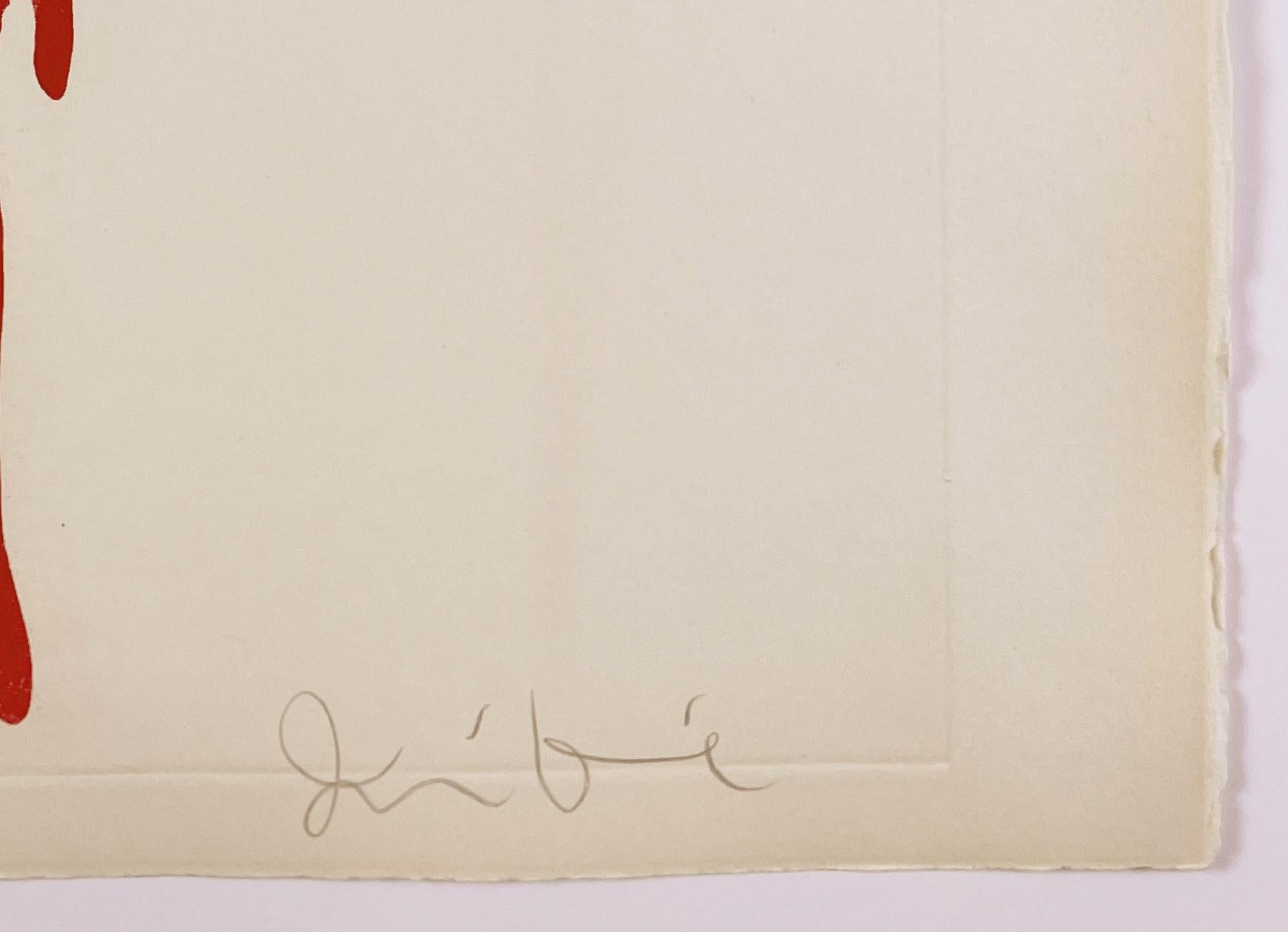 Jim Dine Red Design for Satin Heart 