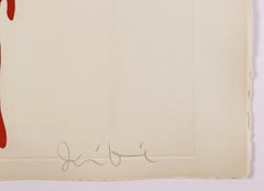 Jim Dine Red Design for Satin Heart "The Picture of Dorian Grey" cuore sanguinante