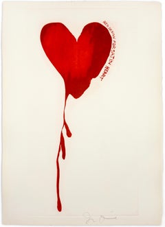 Jim Dine Red Design for Satin Heart "The Picture of Dorian Grey" bleeding heart