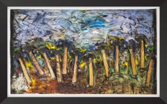 Jim Dine Running Hammers in a Landscape Hand Colored Screenprint Edition of 18