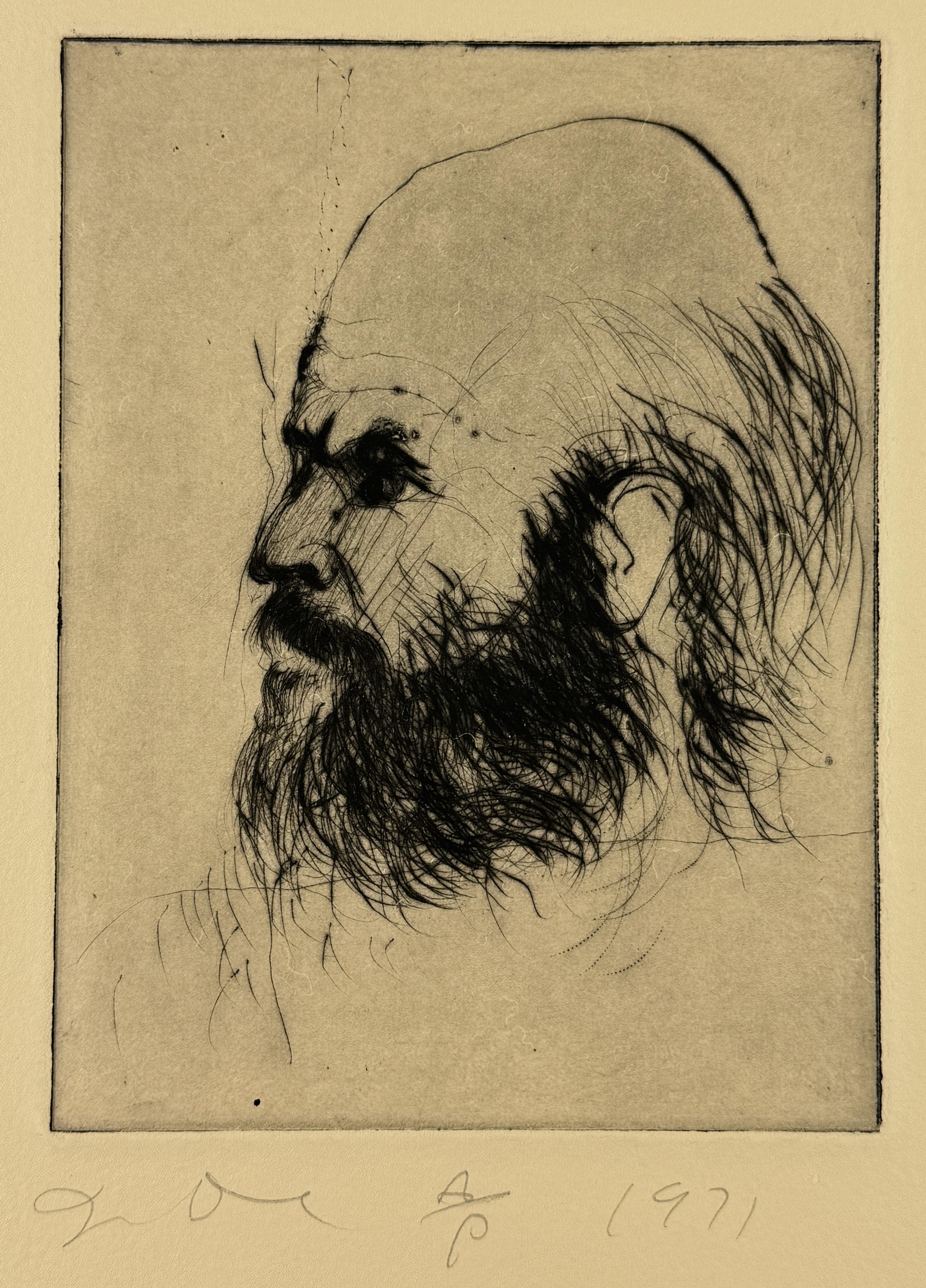 Self-Portrait de Jim Dine (première planche du portfolio Self-Portraits 1971)