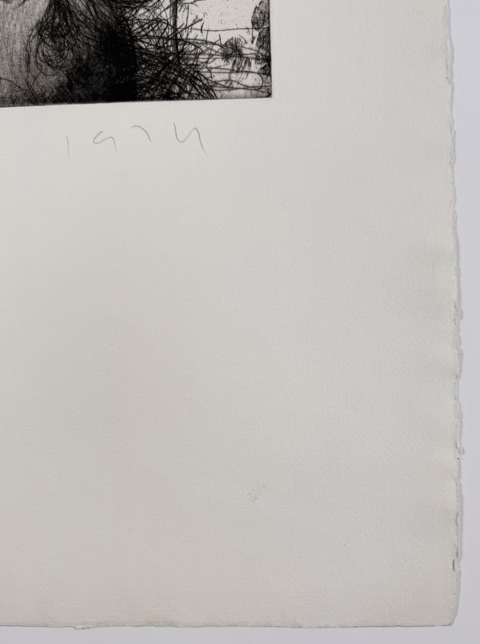 Jim Dine Autorretrato con gorra plana (maleza) cuarto estado con plantas flores en venta 3
