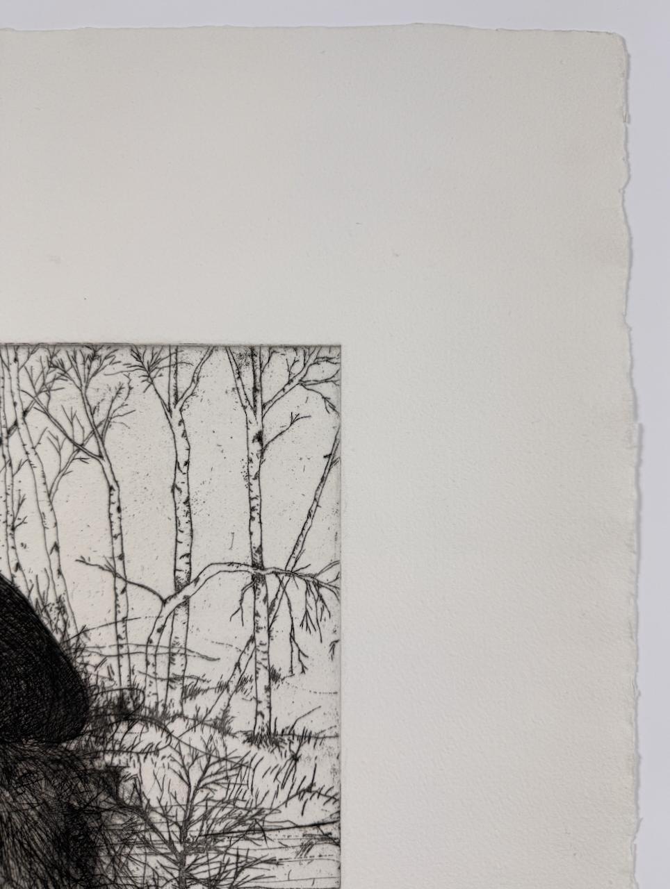 Jim Dine Autorretrato con gorra plana (maleza) cuarto estado con plantas flores en venta 5