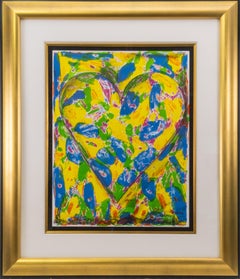 Jim Dine Das blaue Herz Signierte Farblithographie auf BFK Rives Auflage 200