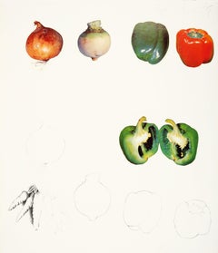 Jim Dine, Untitled (Vegetables), lithograph with collage, 1970