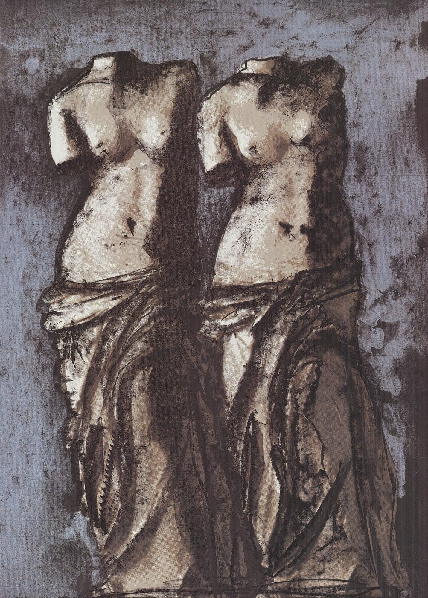 Jim Dine's exhibition at the University Gallery at Memphis State in 1987, featuring a poster depicting two Venus de Milo figures side by side, is a notable event in the artist's career and the gallery's history.

The poster, produced in an edition