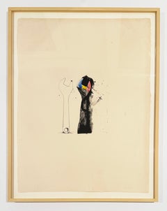 Jim Dine Watercolor Litho, Signed, Ten Winter Tools, Three Adjustable Wrenches